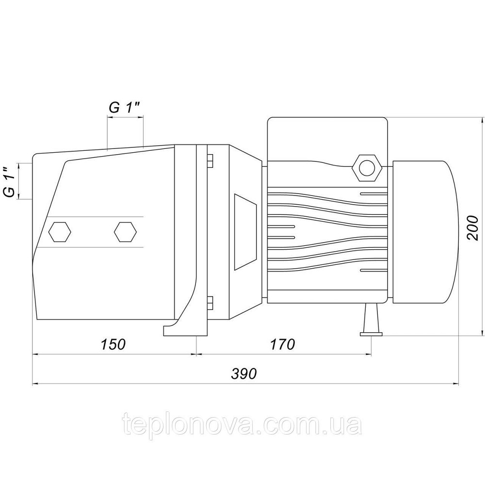Насос центробежный Optima JET 80-PL 0,8кВт чугун длинный Черновцы - изображение 7