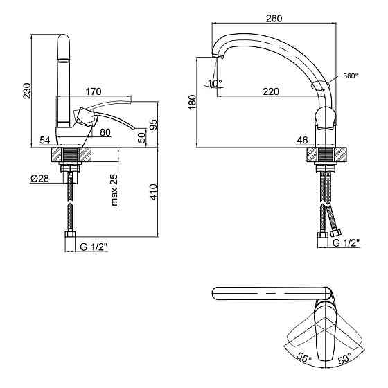 Змішувач для кухні Lidz Anny 008F (k40) LDANN008FCRM35123 Chrome Київ