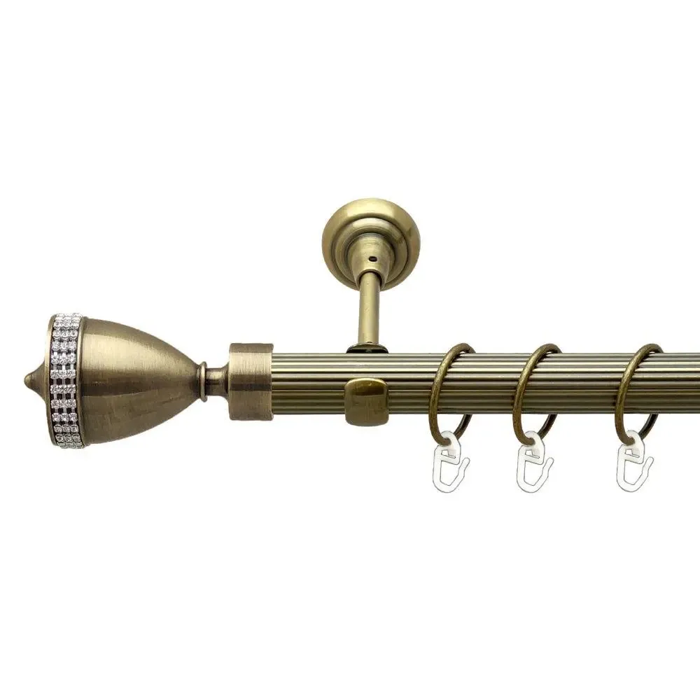 Карниз Orvit Етернія металевий однорядний відкритий рифлена труба кільце металеве Антик 25 мм 300 см Львов - изображение 1