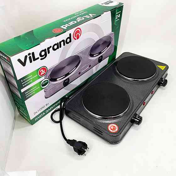 Якісна настільна електроплита ViLgrand VHP152F 2000 Вт, Настільна потужна плита, Комфорка електрична YJ-58 Івано-Франківськ