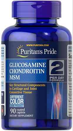 Глюкозамин, хондроитин и МСМ Puritan's Pride Glucosamine, Chondroitin & MSM-2 Per Day Formula 90 capl Луцк