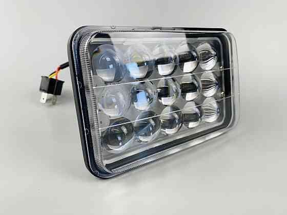 Фара LED прямокутна 45W, 15 ламп, дальній і ближній промінь 10/30V 6000K товщина: 78 мм Мукачево