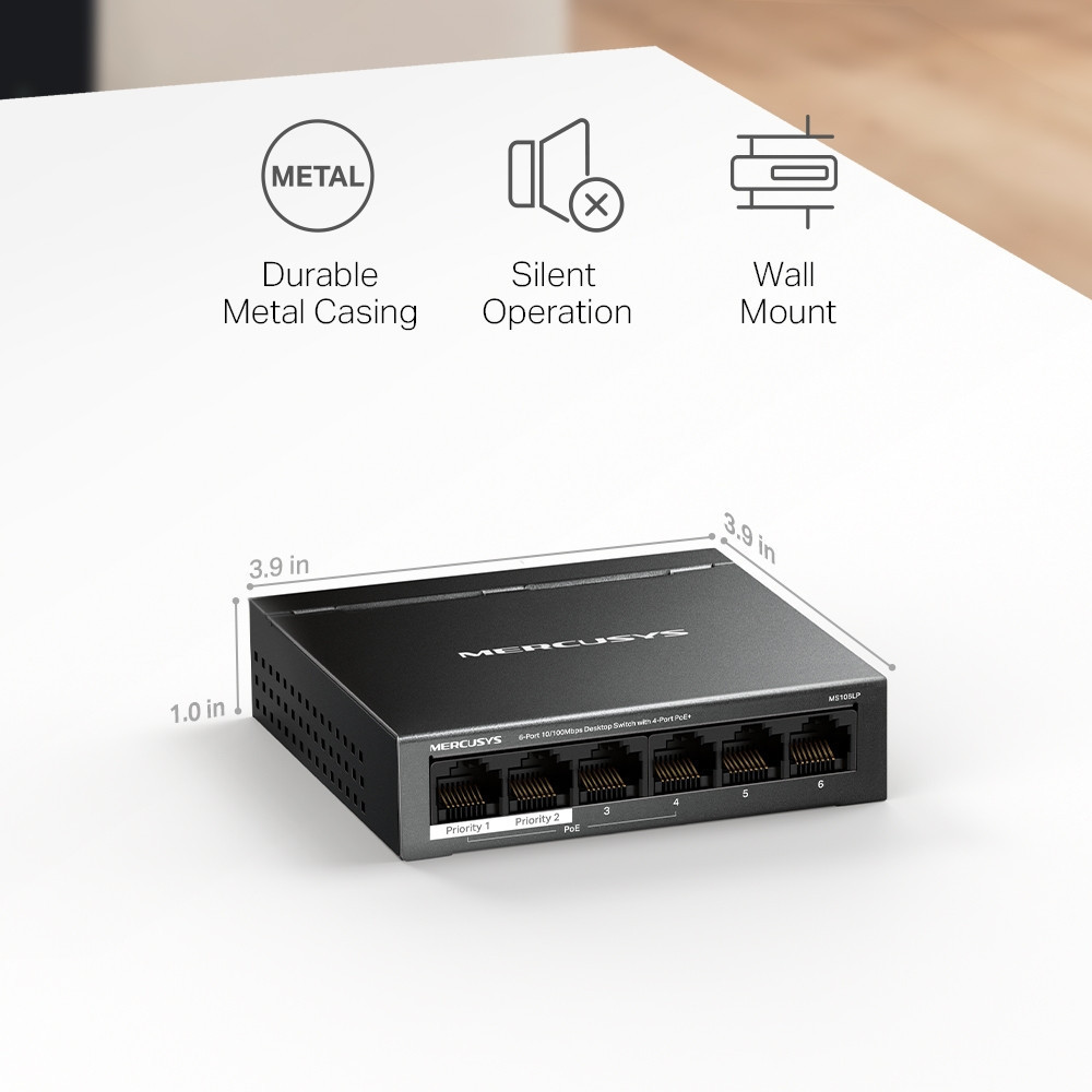 Комутатор Mercusys MS106LP некерований Харків - фото 10