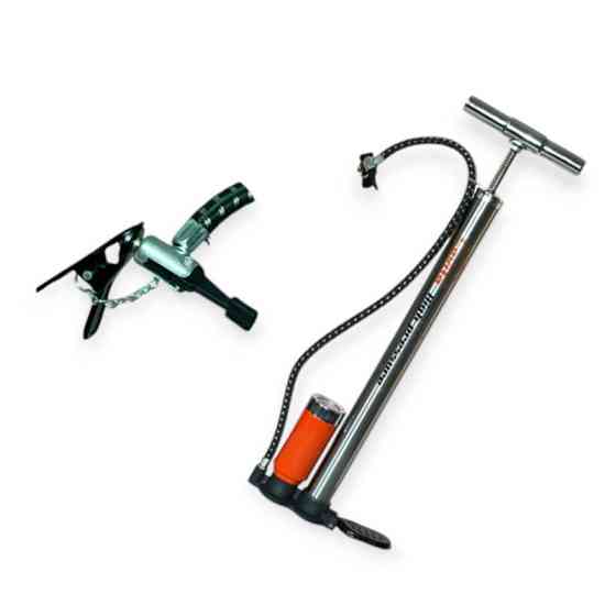 Насос ручной с маном. и рессивером 38х500 пласт. ручка Мукачево