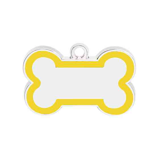 Адресник для собаки Bone 46х30мм Жовтий Київ