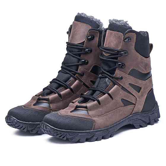 Зимові теплі тактичні високі берці хакі 41 (26,5) Харьков