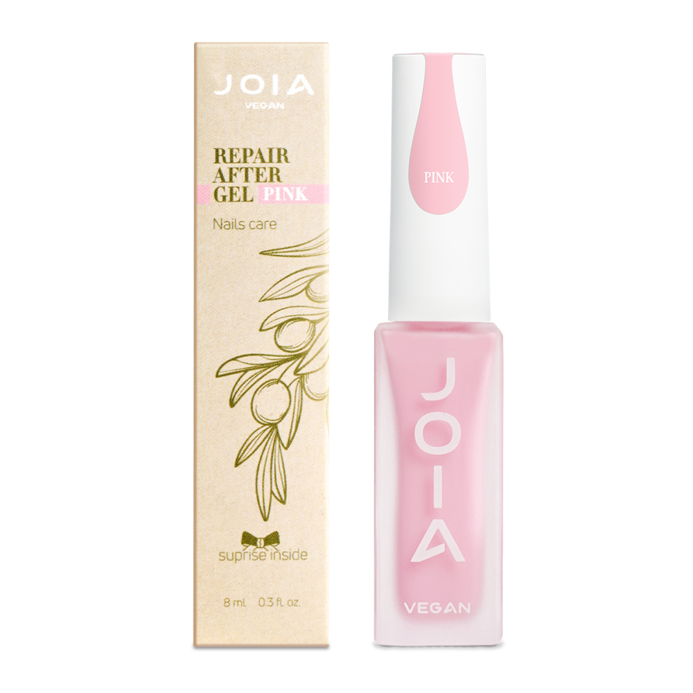 Мінералізований засіб для зміцнення нігтів після гель-лаку Repair After Gel рожевий JOIA vegan 8 мл Київ - фото 2