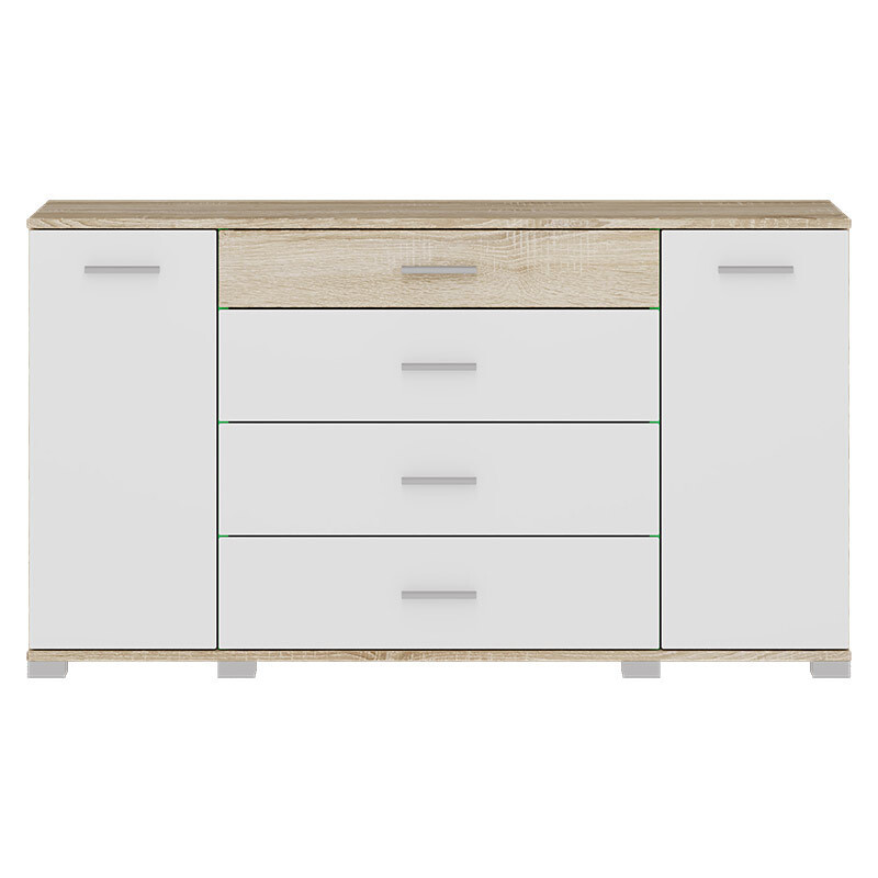 Комод для гостиной Эверест Бриз К-6 (телескопы) 130х38х72.5 Дуб сонома/Белый (DTM-073867) Львов - изображение 3