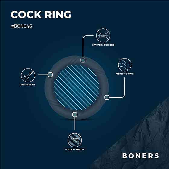 Ерекційне кільце Boners Ergo Cockring Sex Aura Київ