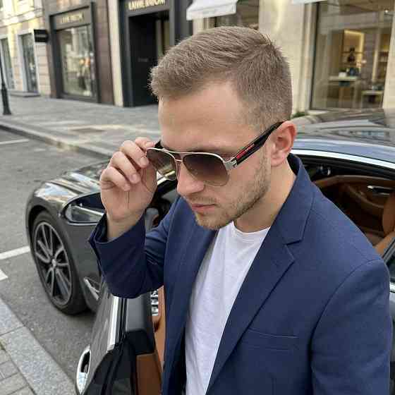 Солнцезащитные мужские очки авиаторы Pr167 brown Lux Киев