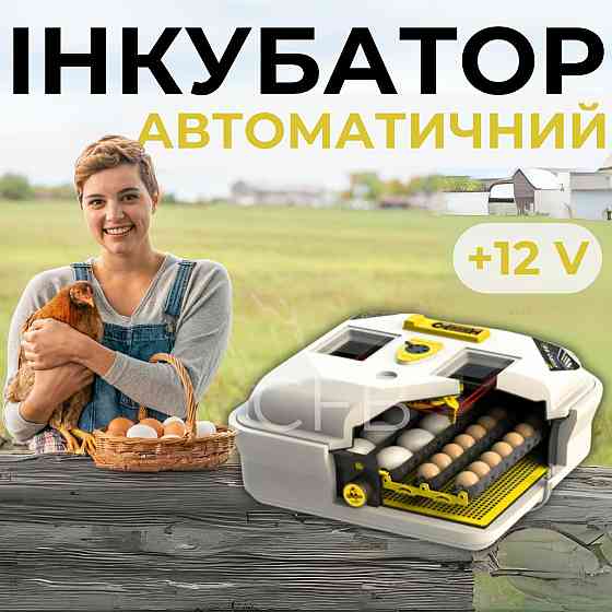 Автоматичний інкубатор для курчат Теплуша ЄВРО ІБ-88 ТЕНовий з живленням 2в1 12в від акумулятора та  Київ