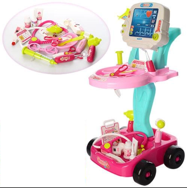 Набір доктора Doctor set з візком 17 предметів Рожевий (660-45) Чернигов - изображение 1