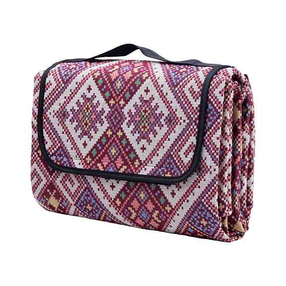 Червоний жакардовий коврик для пікніка Київ