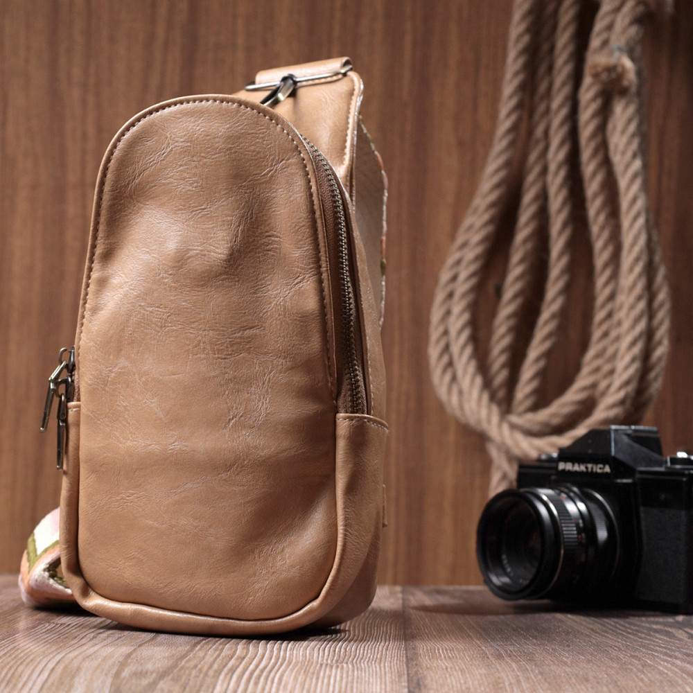 Сумка через плечо для женщин из экокожи Vintage 22790 Светло-коричневый Киев - изображение 9