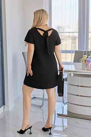 Платье летнее с воланами на плечах Fiesta Батал 54-56, Черный Киев