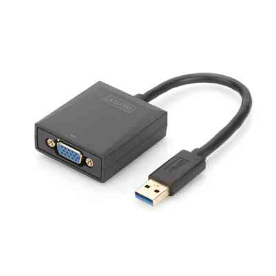 Перехідник USB 3.0 AM to VGA F 0.15m Full HD Digitus (DA-70840) Вінниця