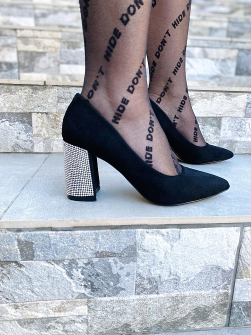 Meideli Туфлі жіночі MEIDELI чорні еко-замша каблук 8 см 38р. (4111) Коломыя - изображение 10