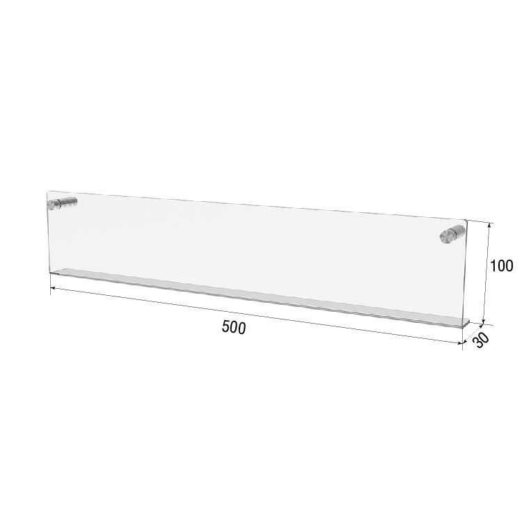 Полиця EKOSTAR настінна 500х100х30 Київ - фото 3