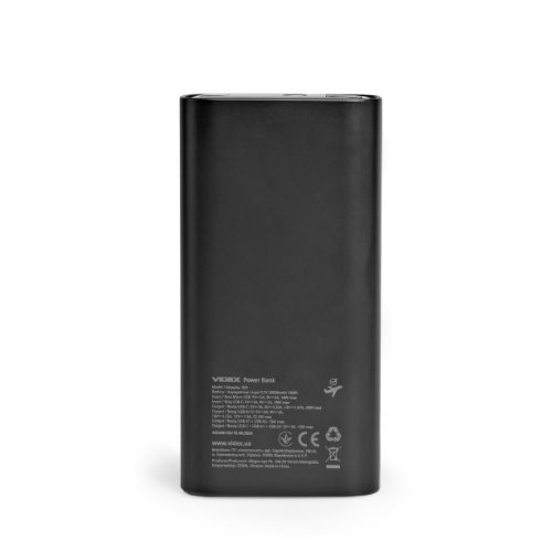 Павербанк 20000 mAh Videx VPB-320-B 22,5W чорний Житомир - изображение 3