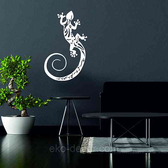 Декоративне настінне 3D Панно «Ящірка» Декор на стіну з об'ємом Київ