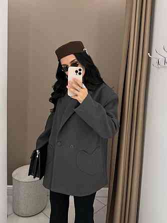 Женское элегантное пальто на подкладке турецкий кашемир Графит, 42/46 Одесса