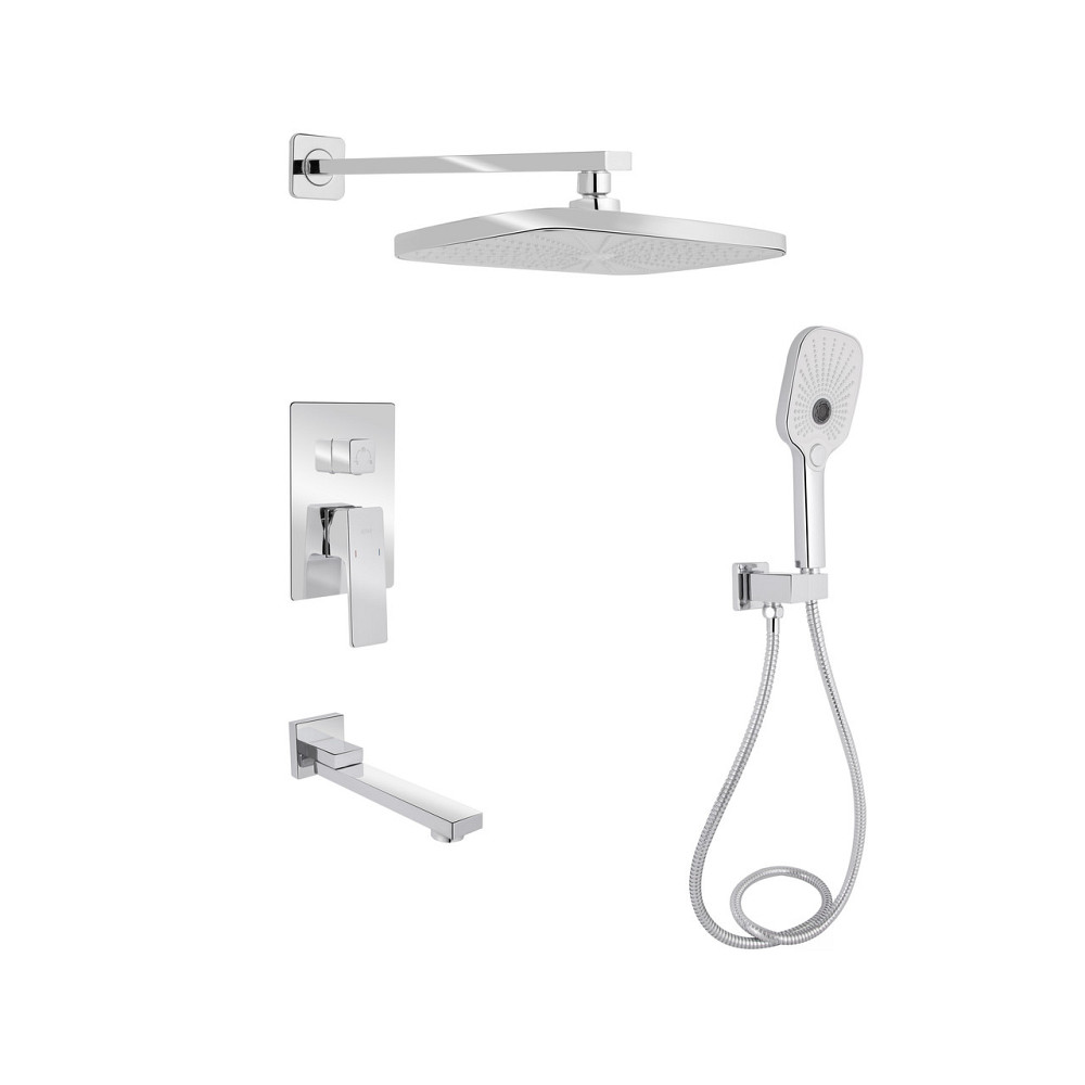 Душова система універсальна Qtap Gemini прихованого монтажу на три споживачі QTGEM114CRM45702 Chrome Київ - фото 1