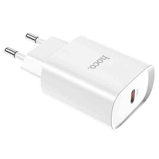 Мережевий зарядний пристрій HOCO N14 Smart Charging single port PD20W charger White Київ