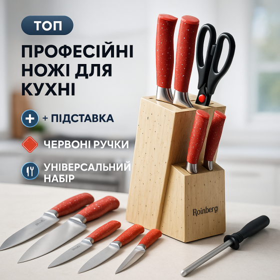 Набор ножей для кухни и дома, Ножи кухонные из нержавеющей стали, Стальные кухонные ножи LO-59 Львов
