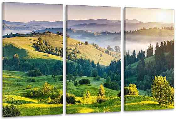 Модульная картина в гостиную / спальню  Краєвид гір    ART-030_3A 70х130 см Киев