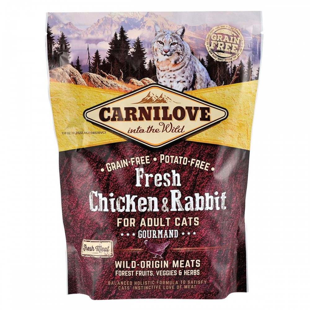 Сухой корм Carnilove Fresh Chicken & Rabbit для взрослых кошек, курица и кролик, 400 г Винница - изображение 1