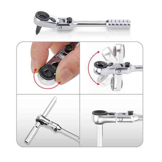 Набір біт і головок з тріскачкою TOPTUL 1/4" 41ед. (12-гр.) GADW4502 Одеса