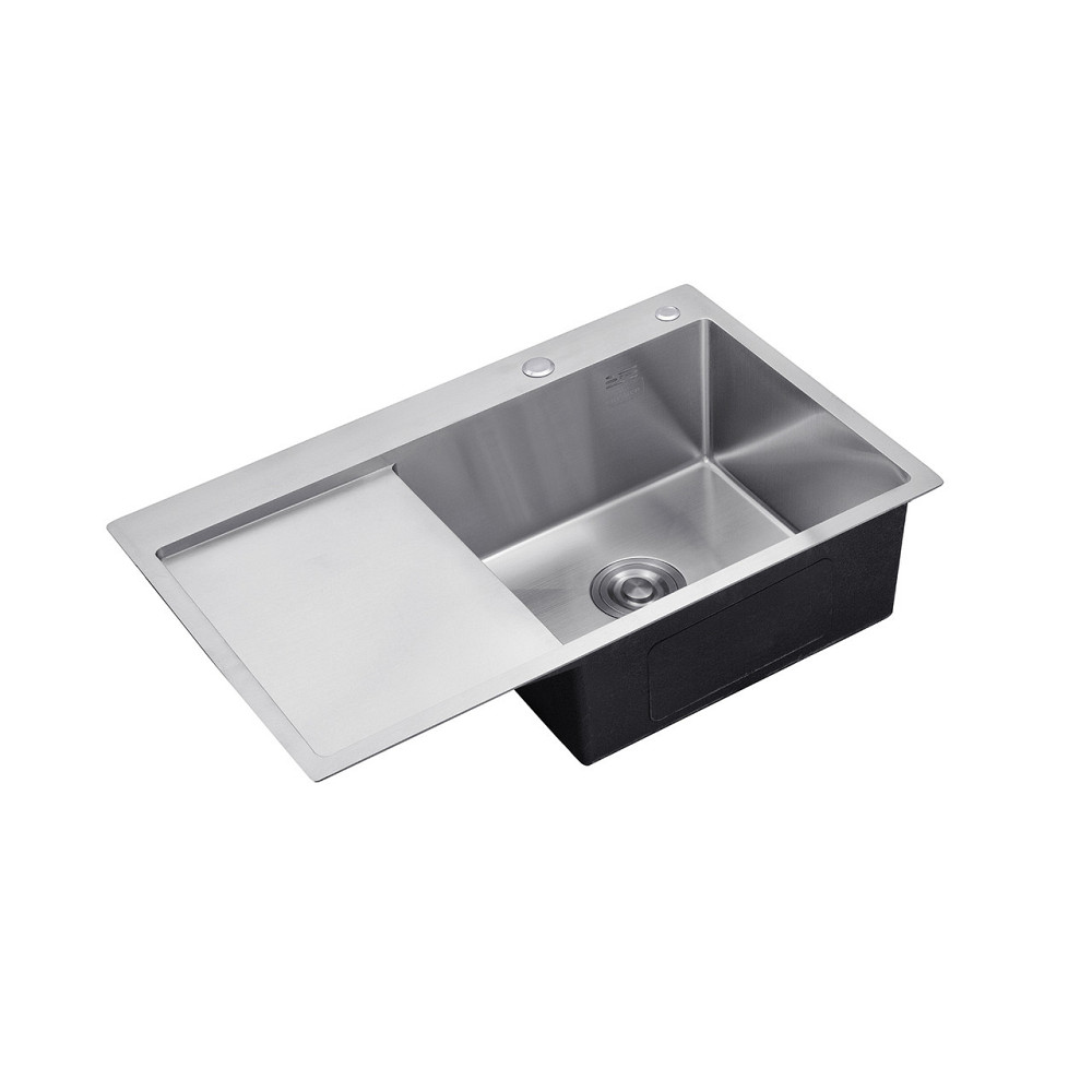 Кухонная мойка с нержавеющей стали Kroner KRP Gebürstet - 78х49RHM (3/1 мм) Киев - изображение 3