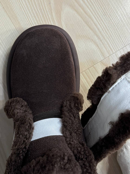 Черевики жіночі Hengji 13-6 уггі замшеві на хутрі з опушкою коричневі, 39, 24,5 см Київ - фото 9