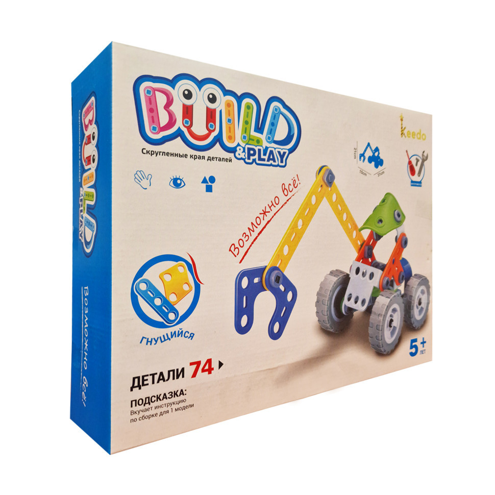 Конструктор Build&Play "Екскаватор" HANYE J-7704, 74 елементи Вінниця - фото 2