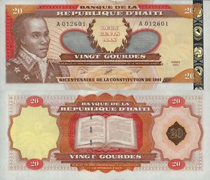 Гаїті Haiti - 20 Gourdes 2001 UNC P. 271Aa ювілейна Полтава - фото 1