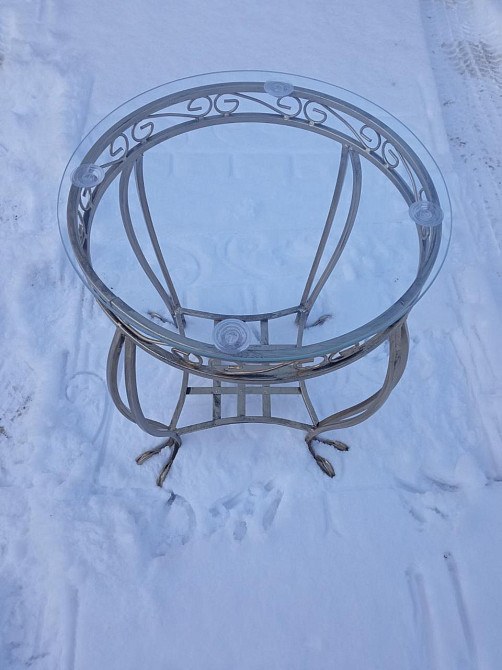 Столик журнальний кований круглий М-095 Київ - фото 2