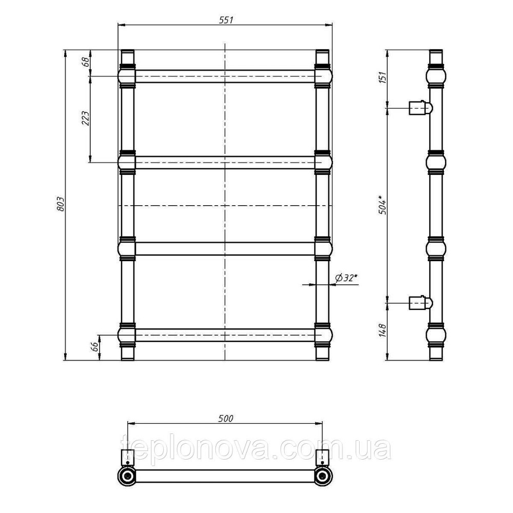 Сушарка для рушників Retro 500х800 Бронза Чернівці - фото 4