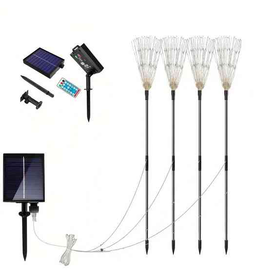 Садовый светильник Фейерверк синий с розовым (2шт в упаковке) для садовых дорожек, беседок, клумб Одесса