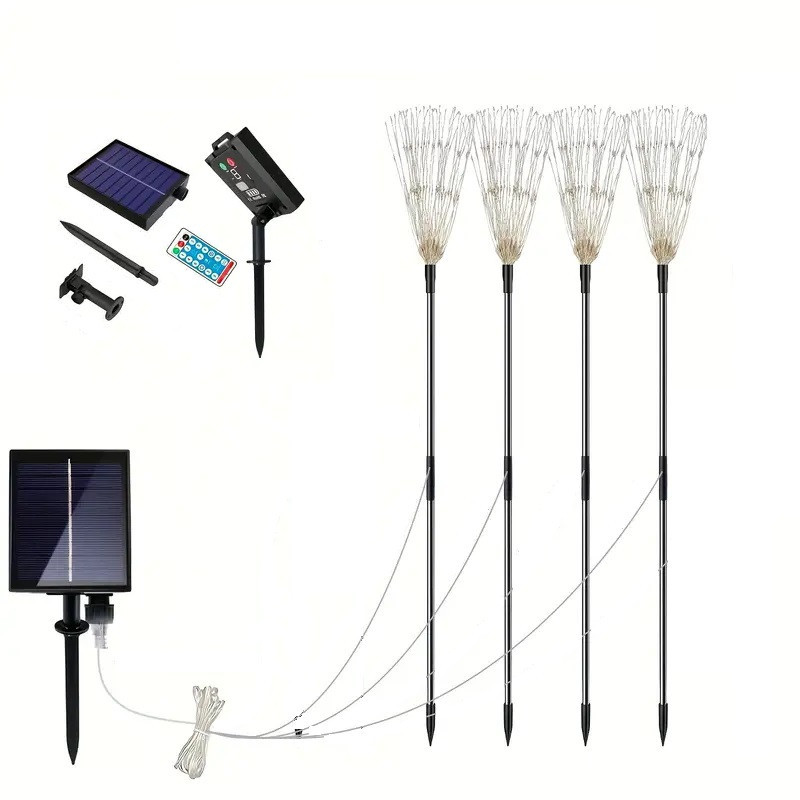 Садовый светильник Фейерверк синий с розовым (2шт в упаковке) для садовых дорожек, беседок, клумб Одесса - изображение 4