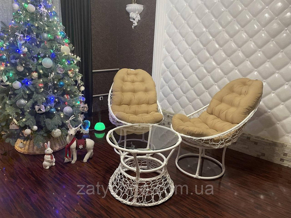 Меблі з ротанга біла балконна Київ - фото 5