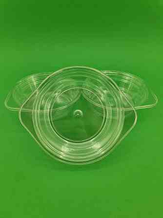 Тарілка одноразова склоподібна діаметр 500 мл прозора (10 шт.) Харків