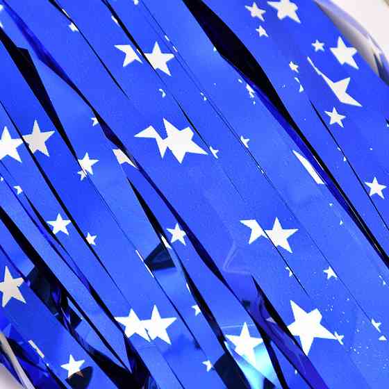 Дождик для фотозоны с принтом звезд 2 м на 1 м синий Киев