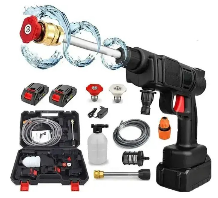 Аккумуляторная мойка Высокого Давления BX-3219, 2 Аккумулятора 24В, Мощность 550Вт, Расход Воды 4 Л/мин 5м Одесса - изображение 2