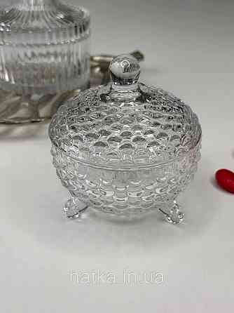 Цукорниця ємність для зберігання скляна "Фаберже" 200 мл Київ