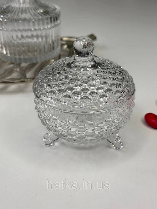 Цукорниця ємність для зберігання скляна "Фаберже" 200 мл Київ - фото 2