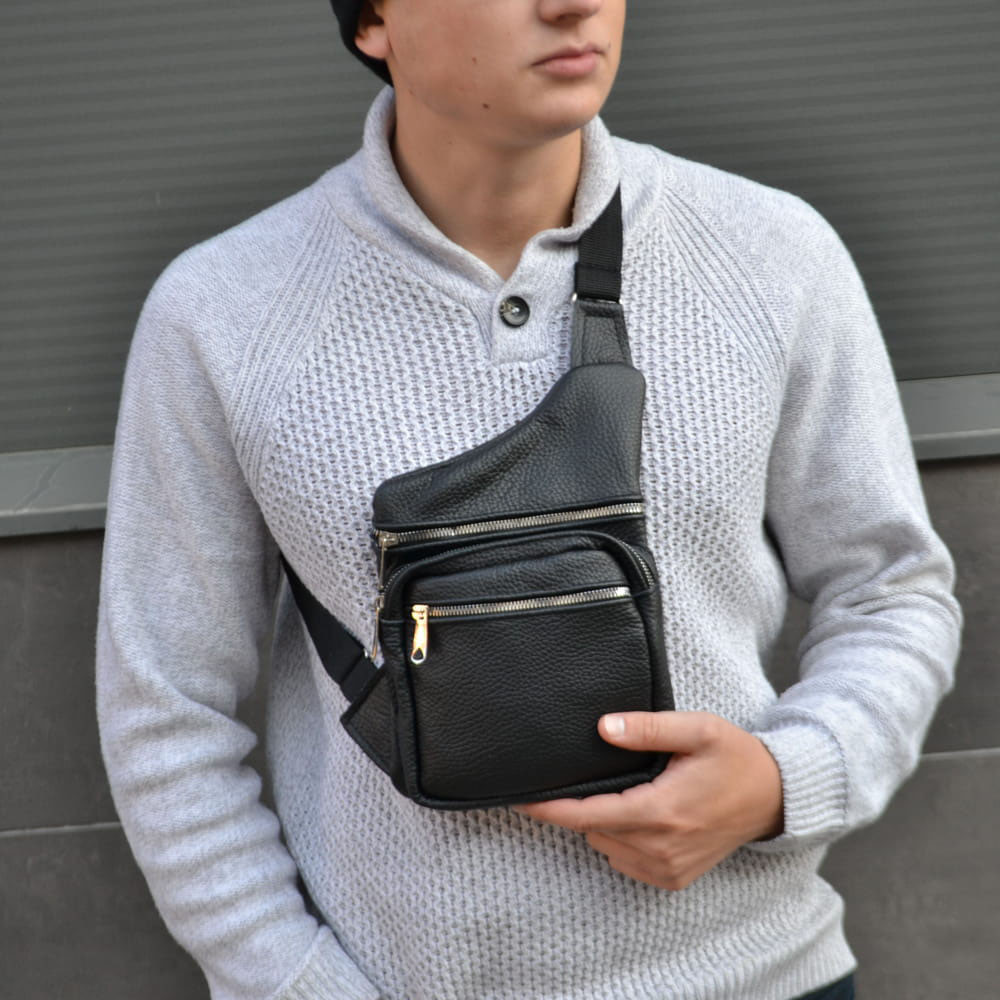 Сумка крос-боді середньої жорсткості, Сумка крос-боді гладка для активного способу життя DZ-47 Івано-Франківськ - фото 5