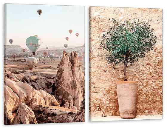 Модульная картина в гостиную / спальню Повітряна куля TLV-2_010 90x132  см Киев