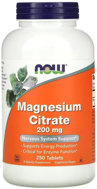Магній цитрат Now Foods Magnesium Citrate 200 мг 250 таблеток Київ - фото 1