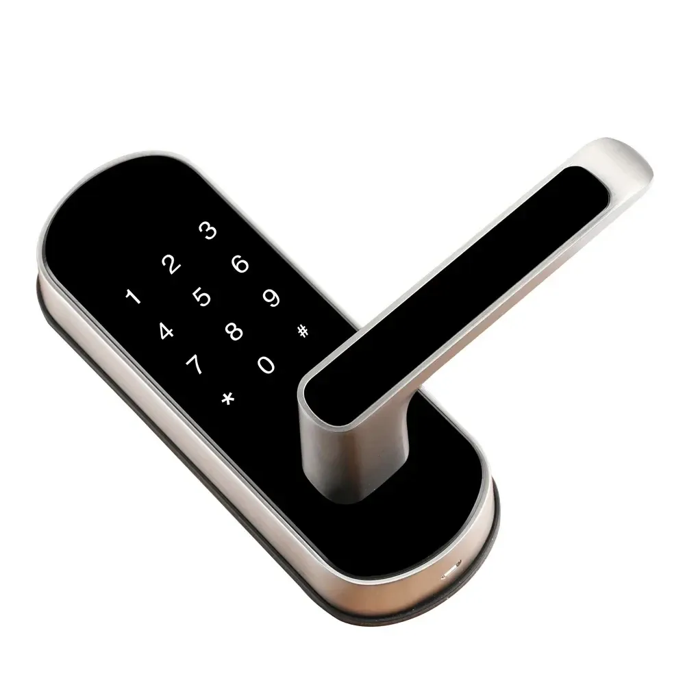 Замок біометричний автономний Trinix TRL-5107BTF Silver Right з Bluetooth, зчитувачем відбитків пальців і карт Mifare (65-00025) Київ - фото 3