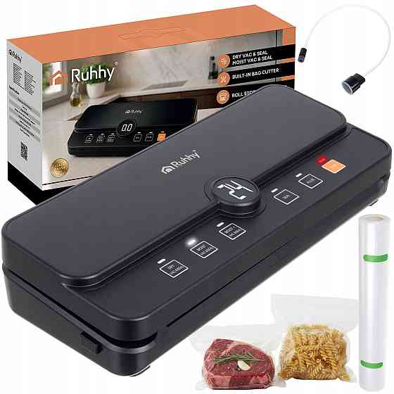 Вакуумный пакувальник для продуктов с ножом 9 л/мин + рулон Ruhhy (24620) 110 Вт Нововолынск